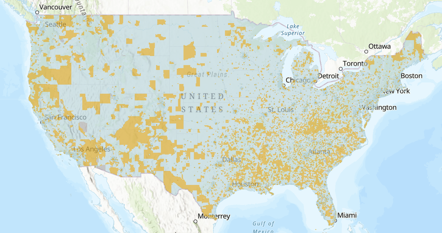 US Map of Opportunity Zones